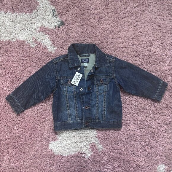 The Children's Place Other - The Childrens Place Baby Girls Blue Jean Jacket Snap Front Size 12-18 Months NWT